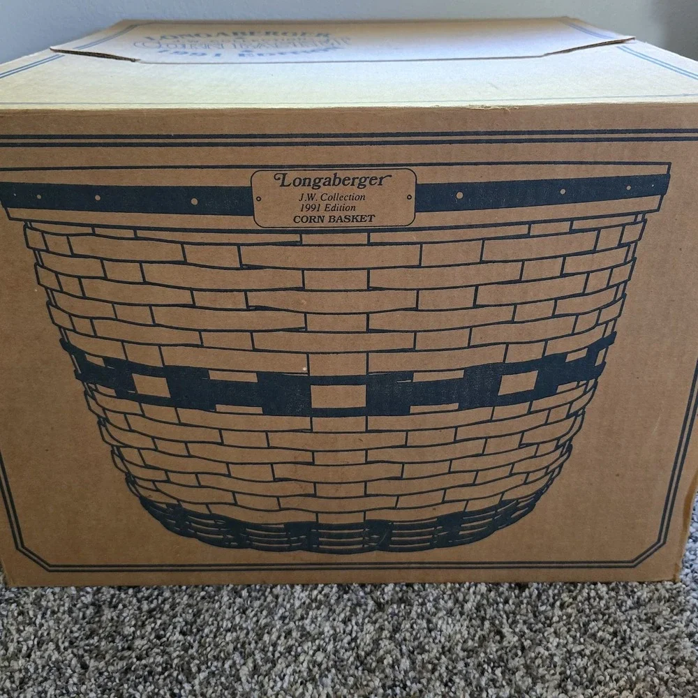 Longaberger‎ JW COLLECTION 1991 CORN Basket with  Original Box